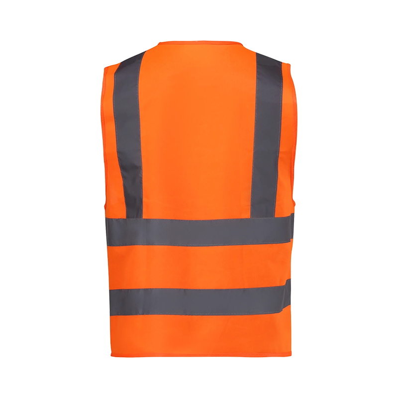 Rebel Solid Orange Reflective Vest - Image 3